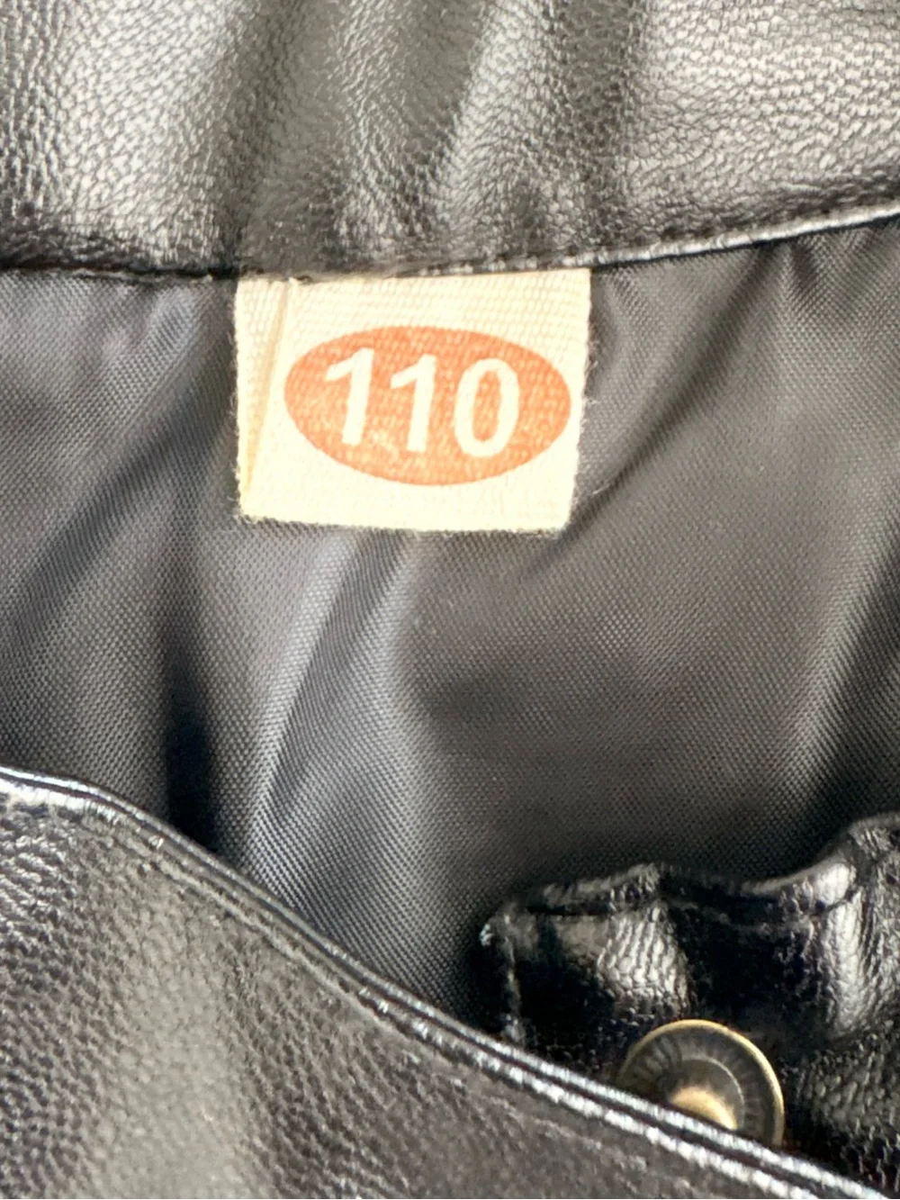 Kids Black Faux Leather Bomber Jacket
